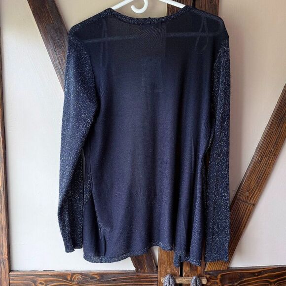 Women's Lightweight Navy Blue Cardigan - Picture 4 of 5